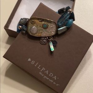 Silpada Stone and Silver Bracelet